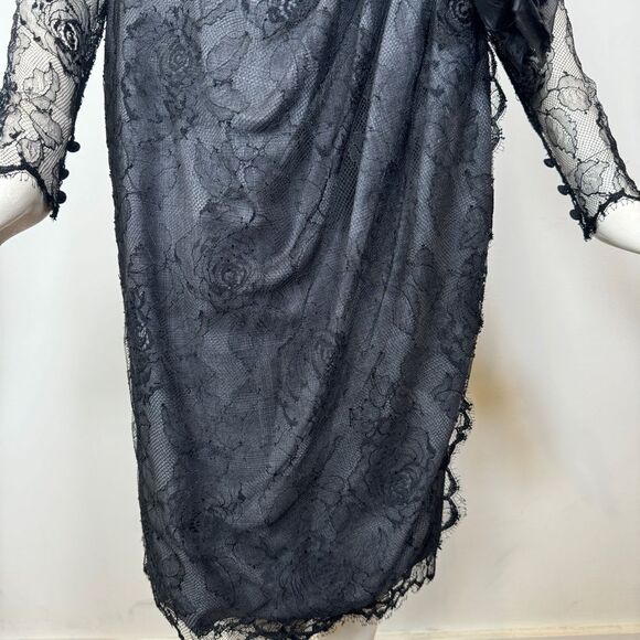 Vintage 1970s Bill Blass Lace Cocktail Dress - Picture 12 of 16